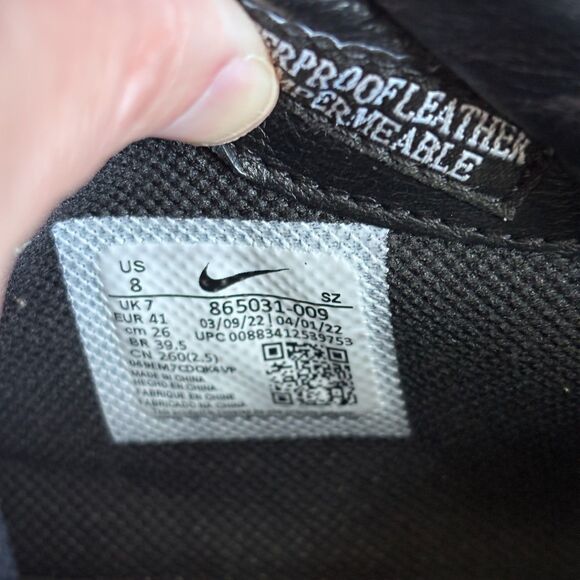 Nike Air Max Goadome ACG Mens Size 8 Triple Black Athletic Boots 865031-009